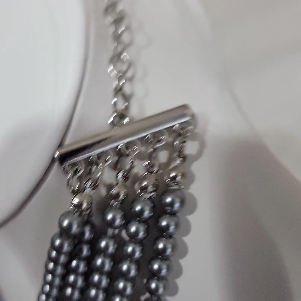 Vera Wang Silver Beaded Necklace - Picture 6 of 9